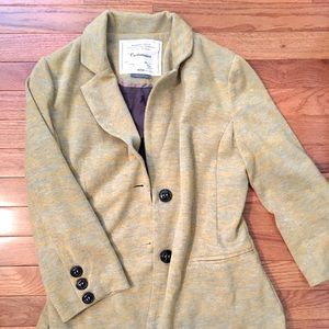 Sweatshirt fabric blazer.